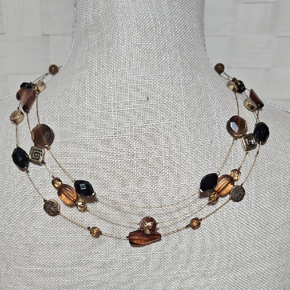 Chic Multi-Strand Beaded Necklace